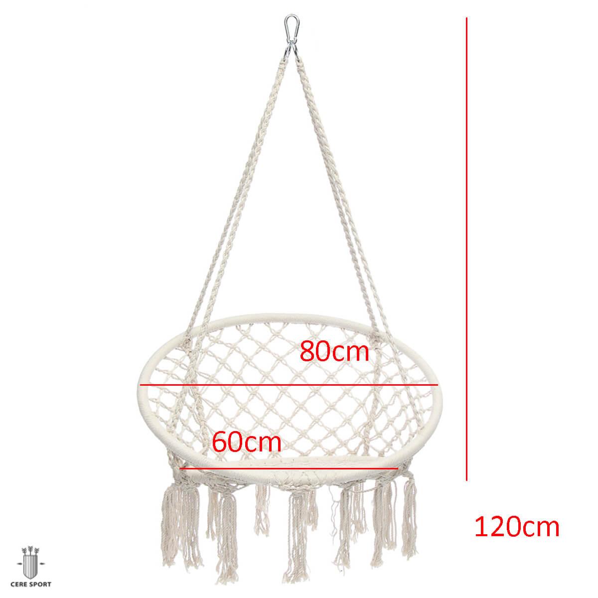 Závěsné křeslo Hammock - kulaté bílé