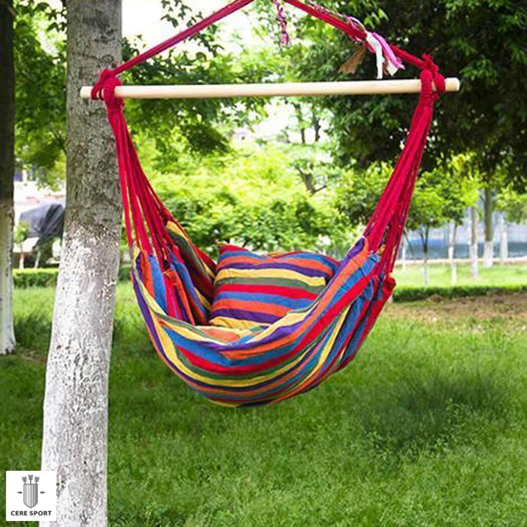 Závěsné křeslo pruhované