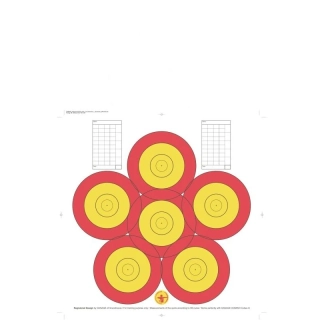 Terč tréninkový - kytka 6 - 40 cm redukovaný - kombinovaný